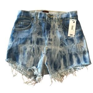 Lee High Rise Cut Off Denim Jean Shorts‎